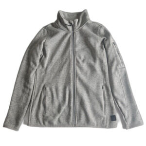 BULA Women's XL Thick Knit Jacket Grey Zipper Pockets Good Condition